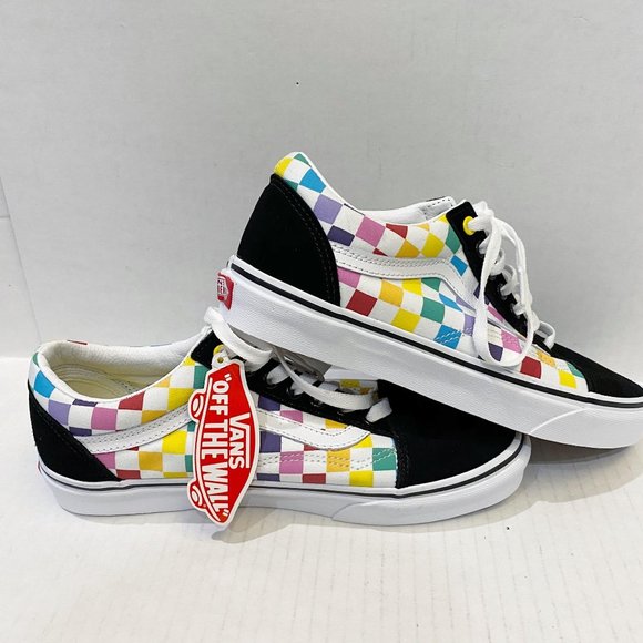 vans ward rainbow checkerboard